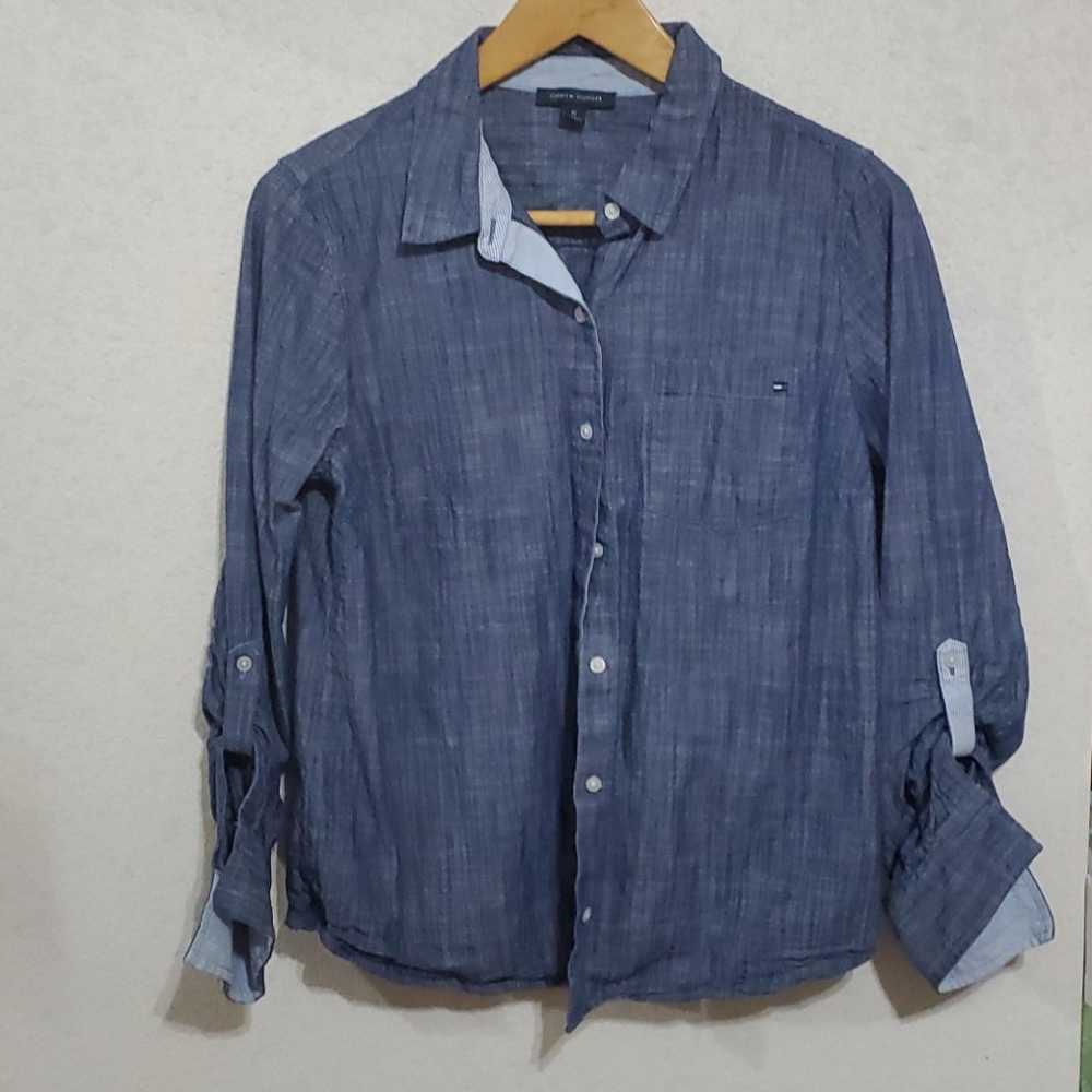 Jean button up blouse